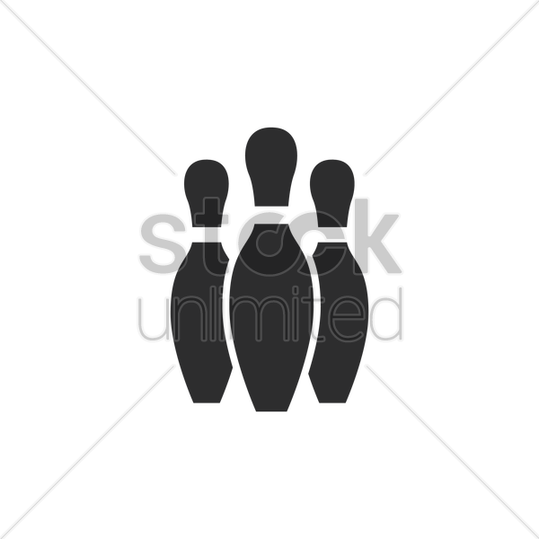 600x600 Bowling Pins Vector Image