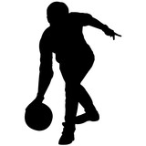 160x160 Bowling Silhouette, Bowling Clipart, Bowling Sports Vector, Svg