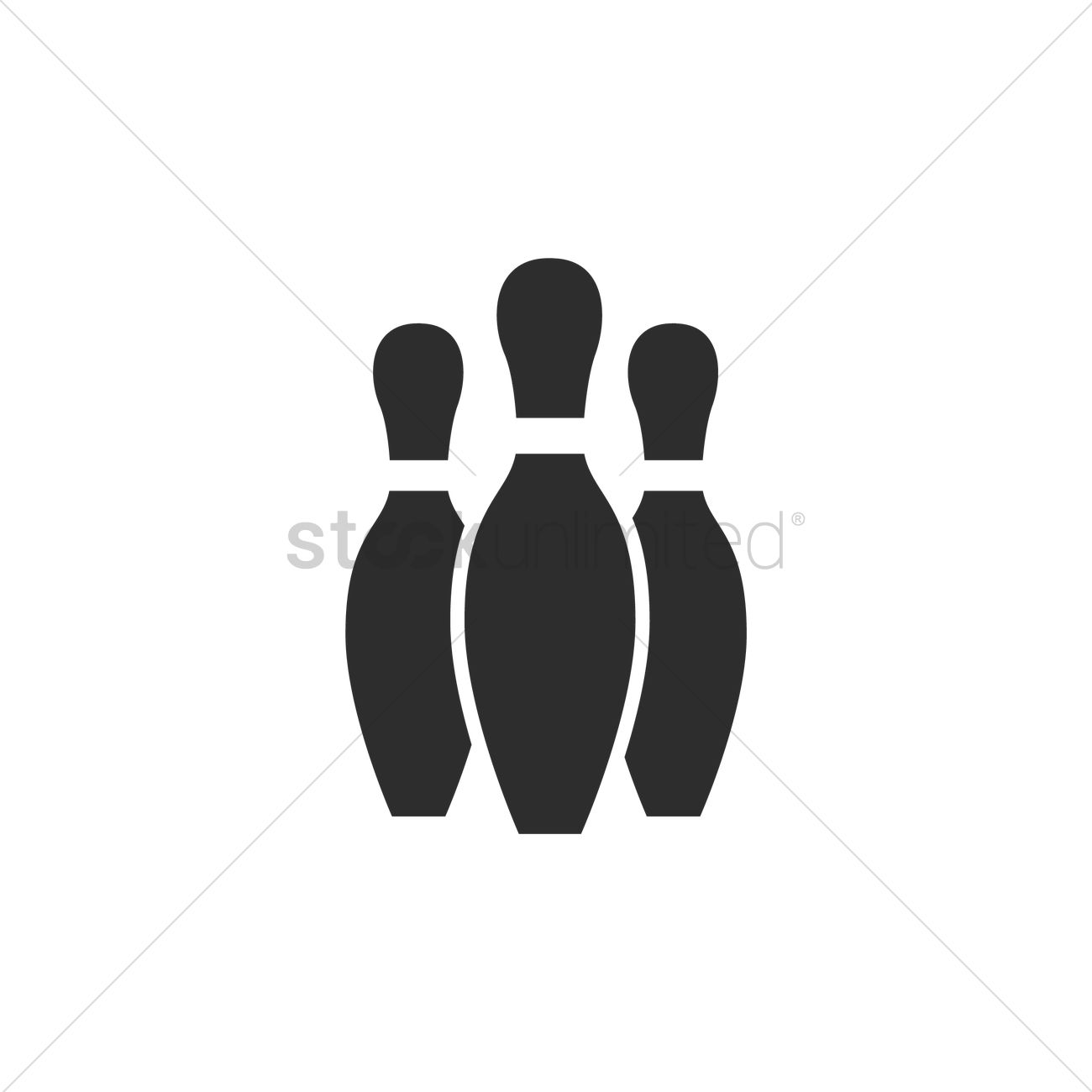 1300x1300 Bowling Pins Vector Image