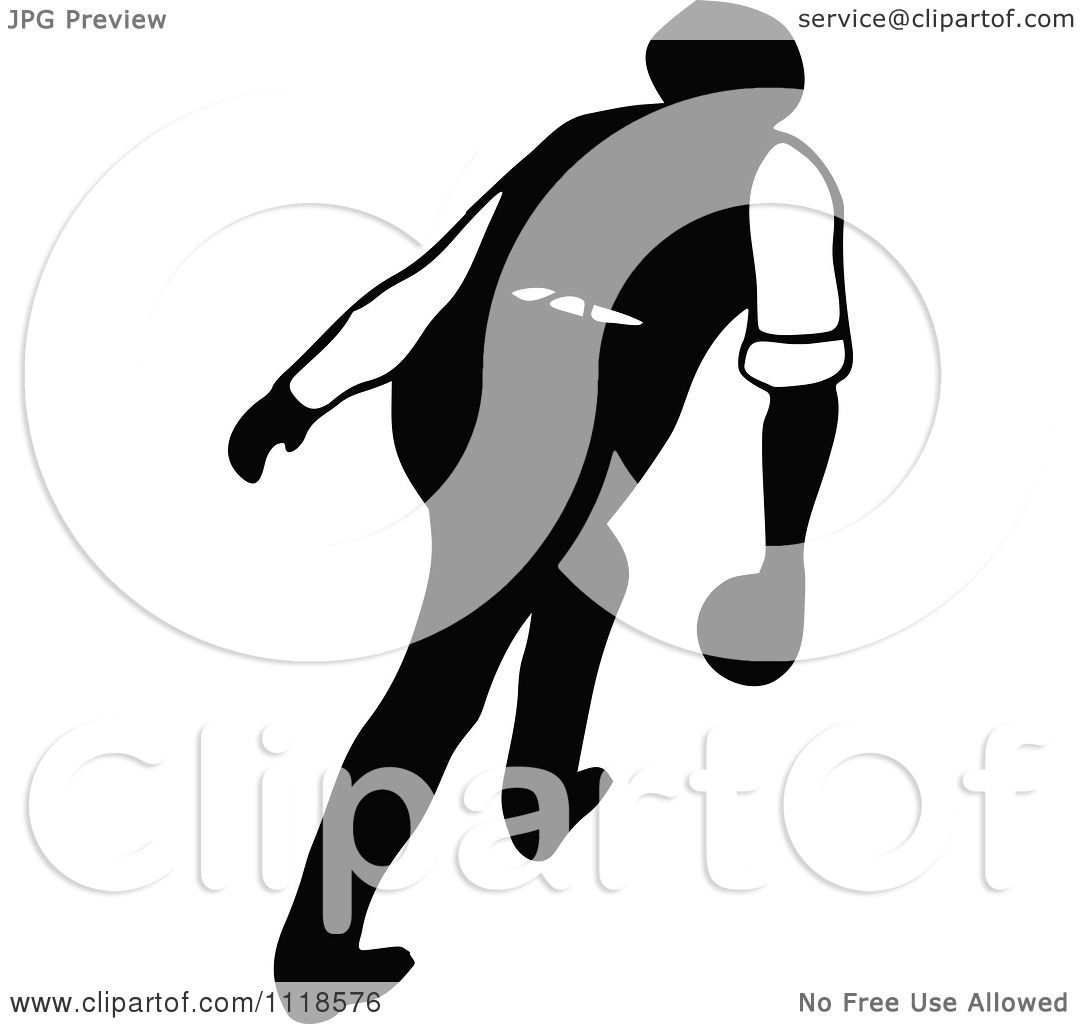 1080x1024 Clipart Of A Retro Vintage Black And White Man Bowling 5