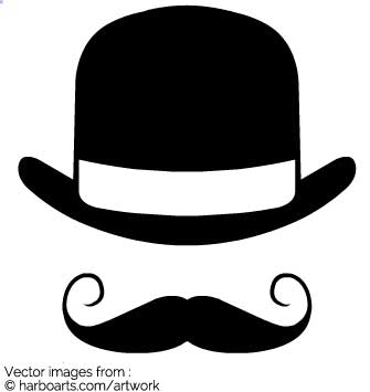 335x355 Hat Mustache Clipart