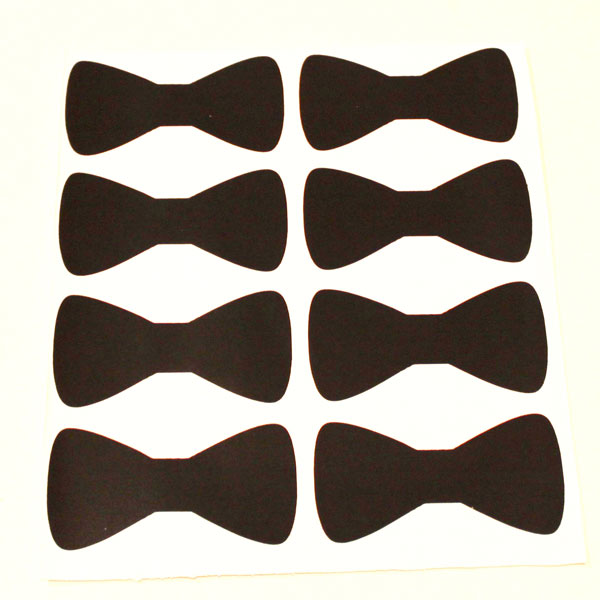 600x600 Chalkboard Labels, Bow Tie Chalkboard Sticker, Mason Jar Labels