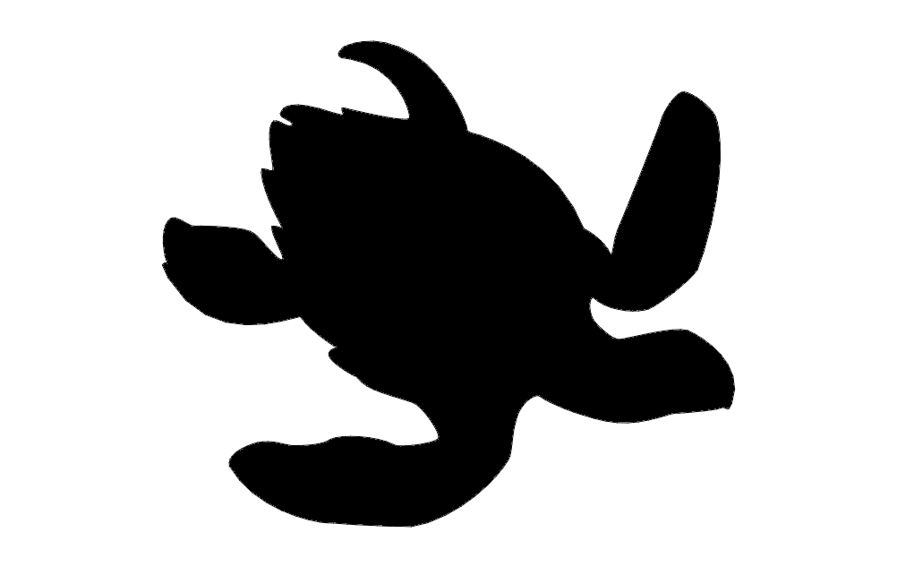 1002x633 Turtle Silhouette Dxf File Free Download