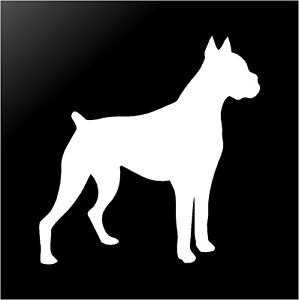 299x300 Boxer Vinyl Decal Car Window Laptop Dog Silhouette Sticker Ebay