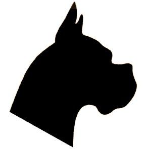 295x300 Dog Head Silhouette