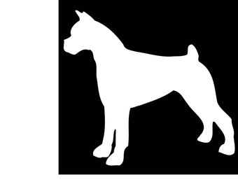 340x270 Boxer Dog Silhouette Etsy