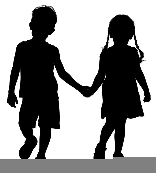 541x600 Clipart Of A Boy And Girl Holding Hands Free Images
