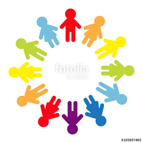 500x500 Man And Woman Pictogram Icon Sign. People Round Circle. Timework