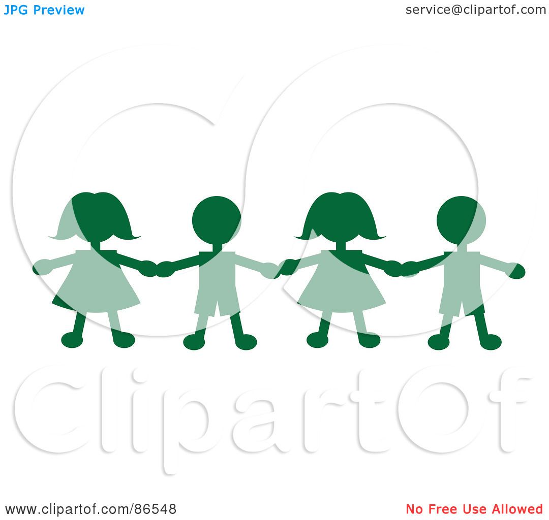 1080x1024 Royalty Free (Rf) Clipart Illustration Of A Line Of Green Paper
