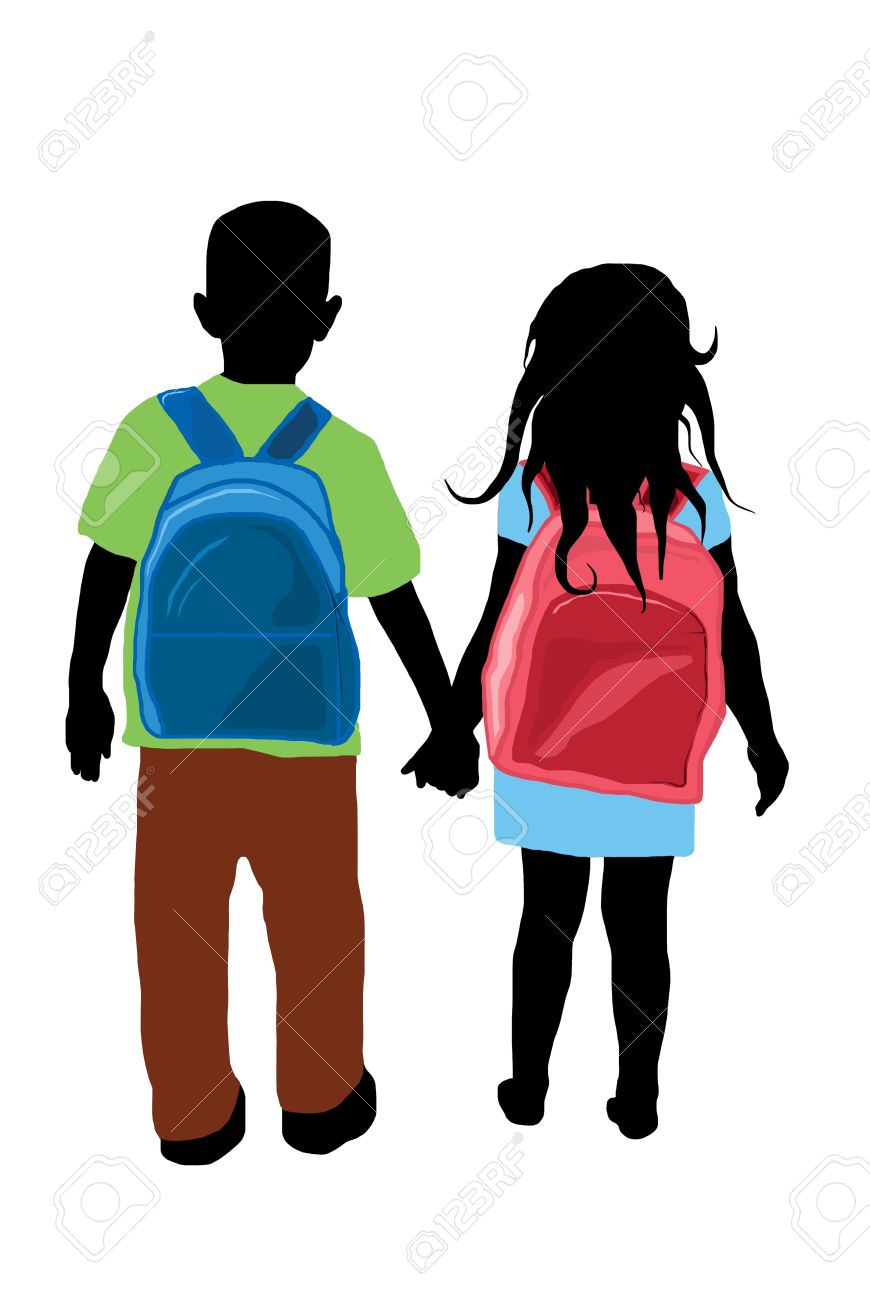 870x1300 Boy And Girl Silhouette Collection