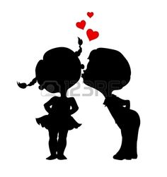 236x251 Hand Drawn Illustration Of Kissing Boy And Girl Vector Art