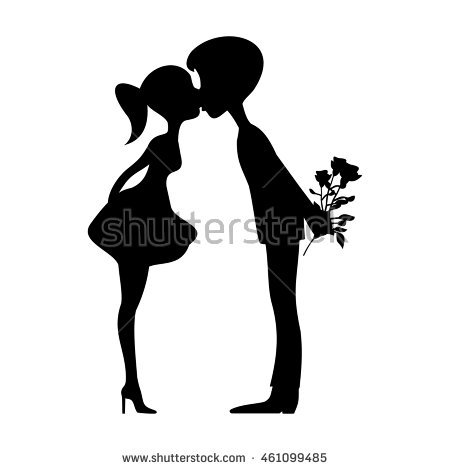 450x470 Boy And Girl Kissing Silhouette Collection