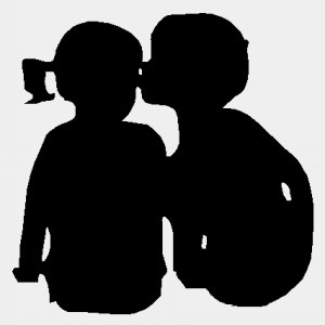 300x300 Boy And Girl Kissing Silhouette Collection