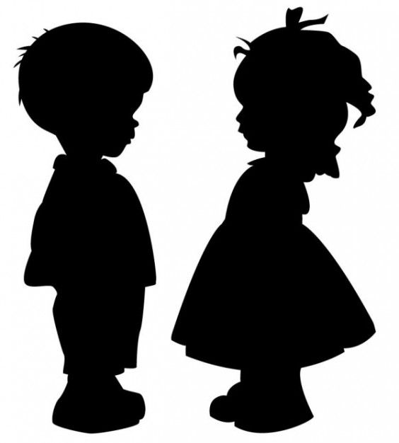 564x626 Children Silhouettes Children Silhouette Stuff To Buy