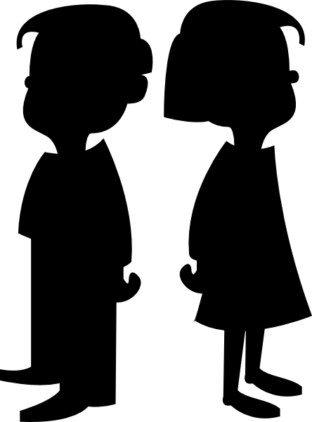 444x600 Boy And Girl Clip Art