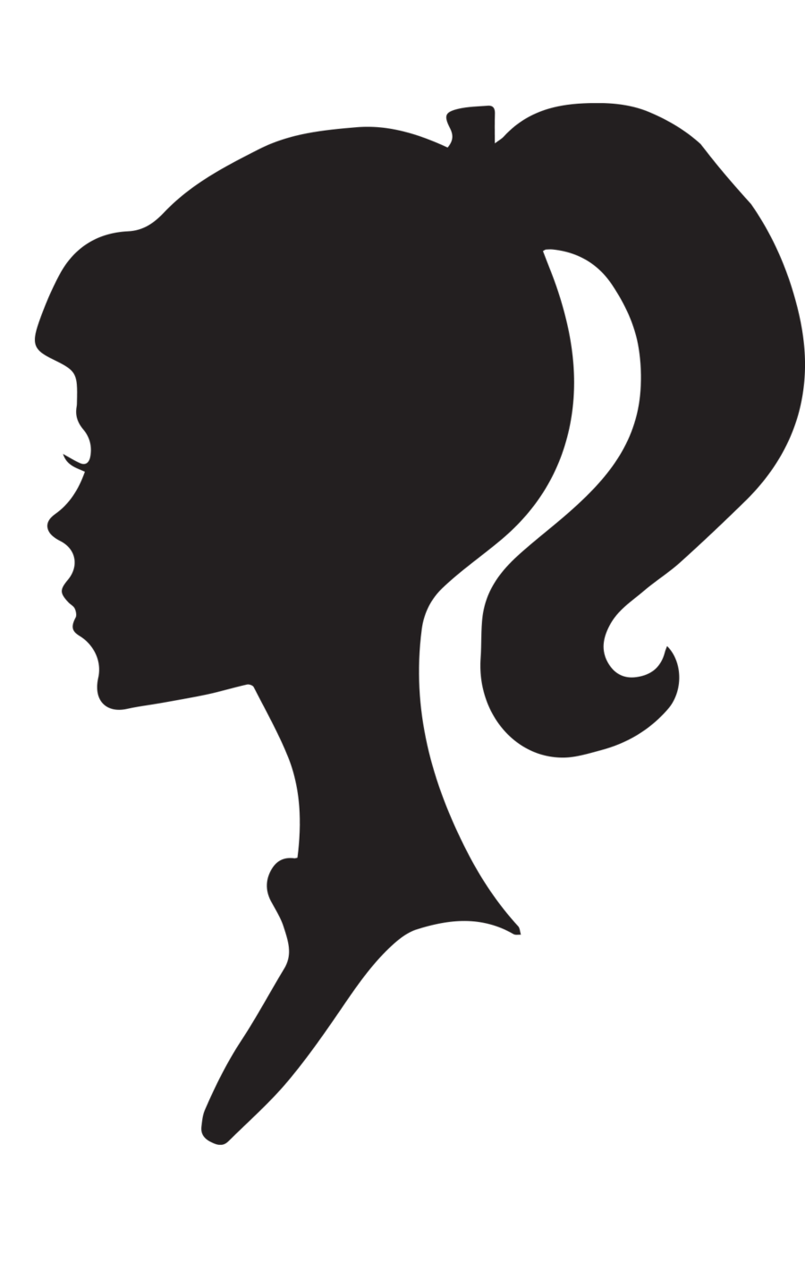 900x1412 Face Silhouette Clipart