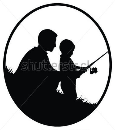 379x430 Father And Son Fishing Clipart