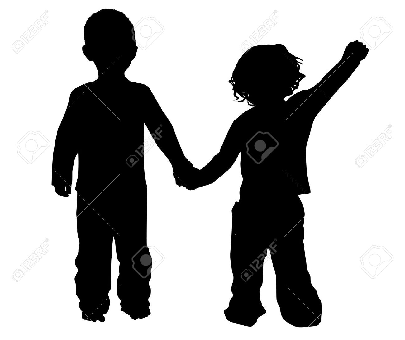 1300x1092 Clip Art Boy And Girl Silhouette Clip Art