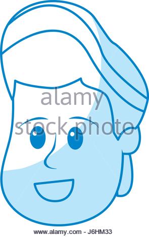 295x470 Silhouette Avatar Boy Head With Hairstyle Design Stock Vector Art