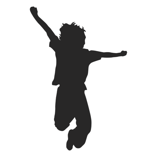 512x512 Boy Jumping Silhouette 6