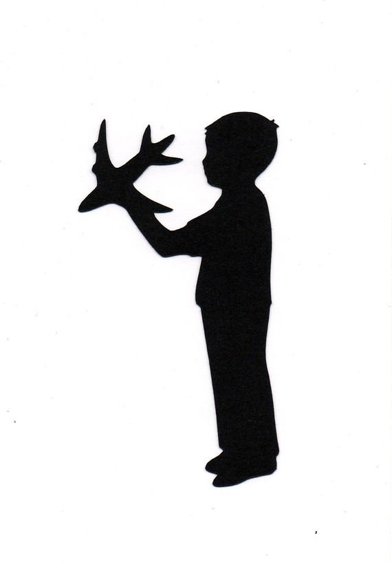 570x817 Little Boy Silhouette Clipart