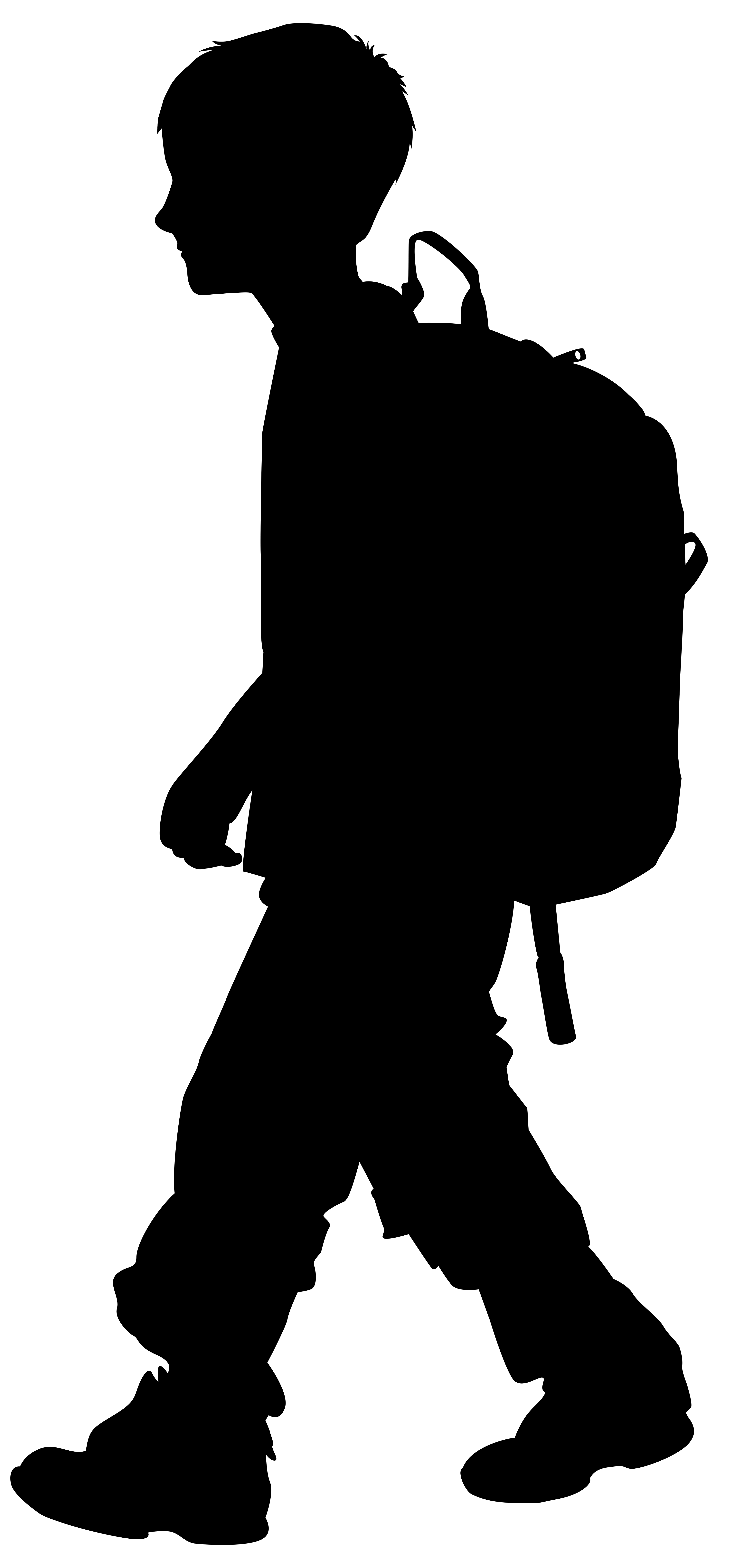 3748x8000 Boy With Backpack Silhouette Png Clip Art Imageu200b Gallery