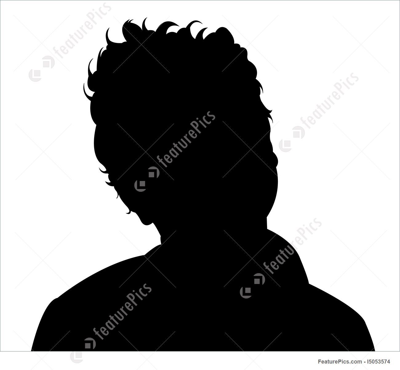 1300x1200 Boy Head Silhouette Illustration