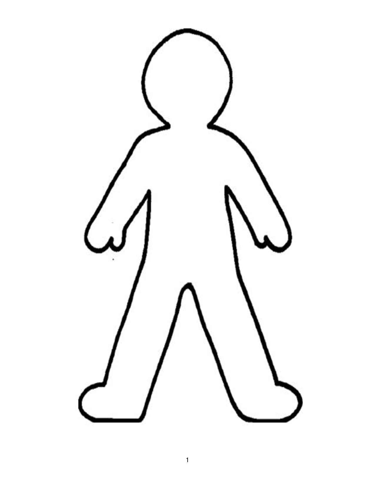 1275x1650 Clipart Person Standing Outline