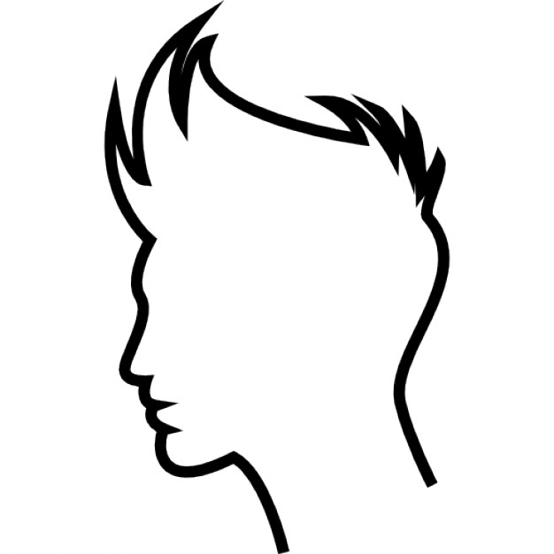 626x626 Boy Hair Outline Icons Free Download