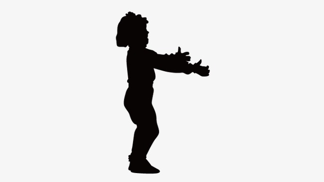650x366 Boy Silhouette, Vector Boy Silhouette, Cute Baby Silhouette Png
