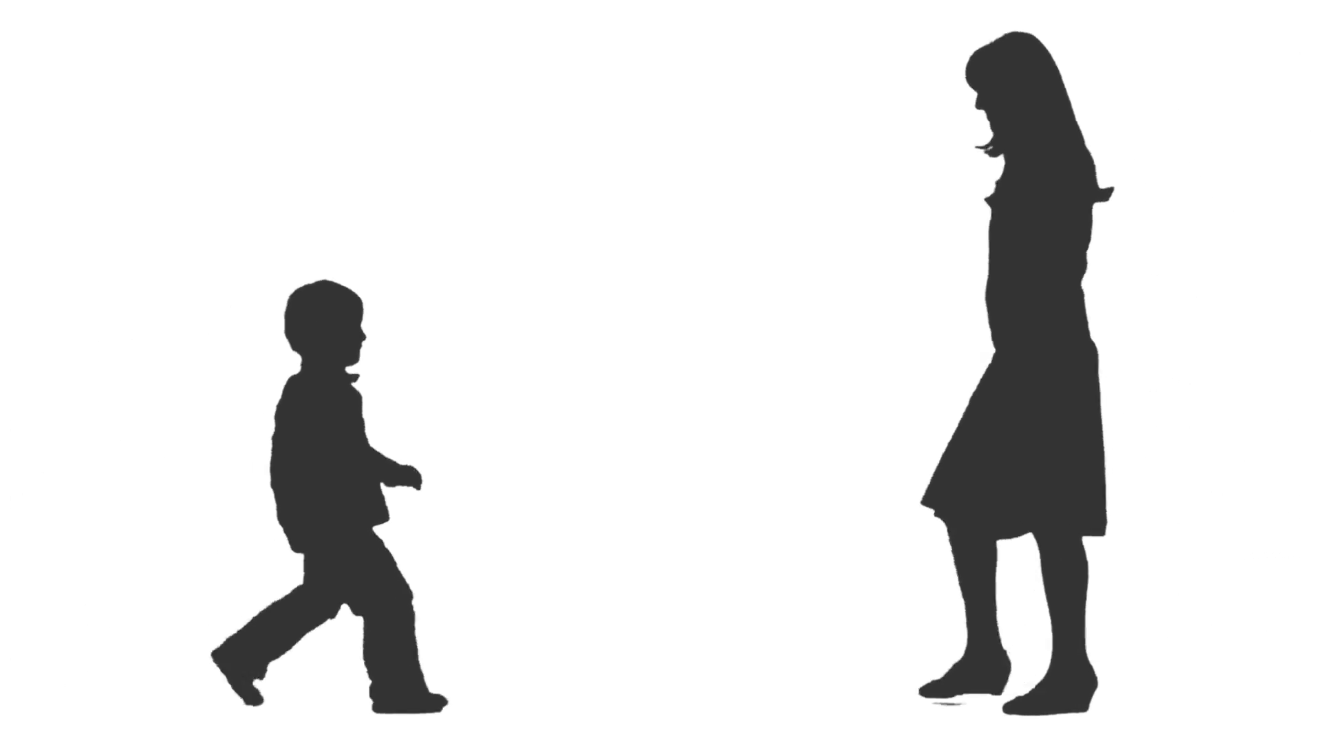 1920x1080 Silhouette Of A Little Boy Amp His Mom Going To Meet Each Other