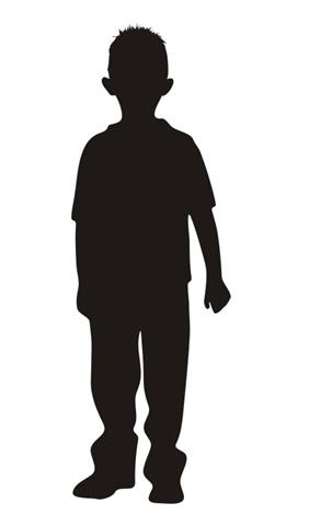 282x480 Young Boy Silhouette 1 Decal Sticker