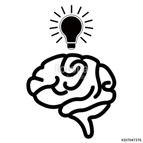 500x500 Isolated Brain Silhouette Stock Image And Royalty Free Vector