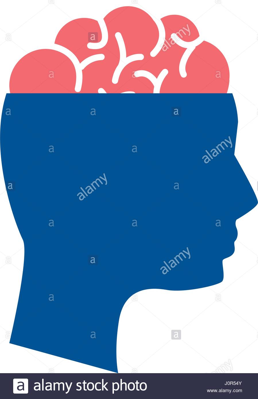 899x1390 Mental Health Silhouette Person With Brain Stock Vector Art
