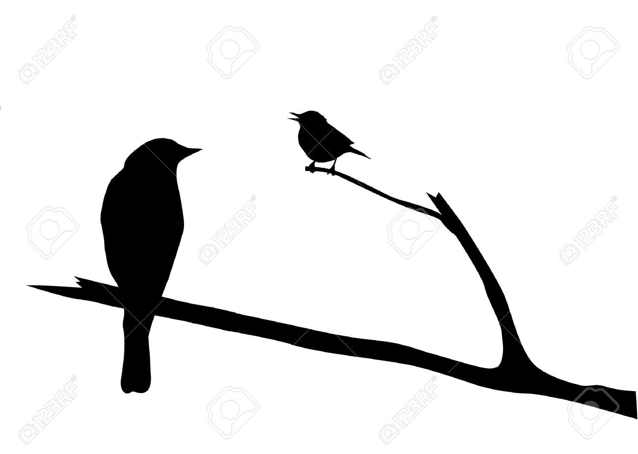 1300x925 Bird Silhouette Stock Vector Illustration And Royalty Free Bird