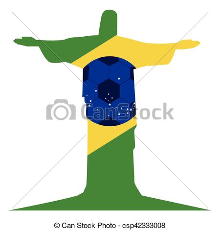 450x470 Colorful Silhouette With Brazil Symbol Vector Illustration Vector