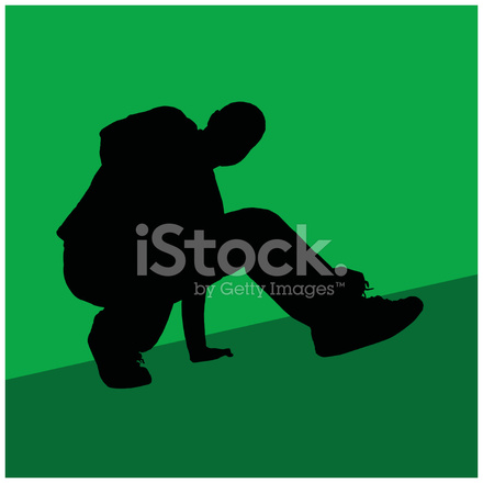 440x440 Silhouette Di Un Break Dancer 2 Stock Vector
