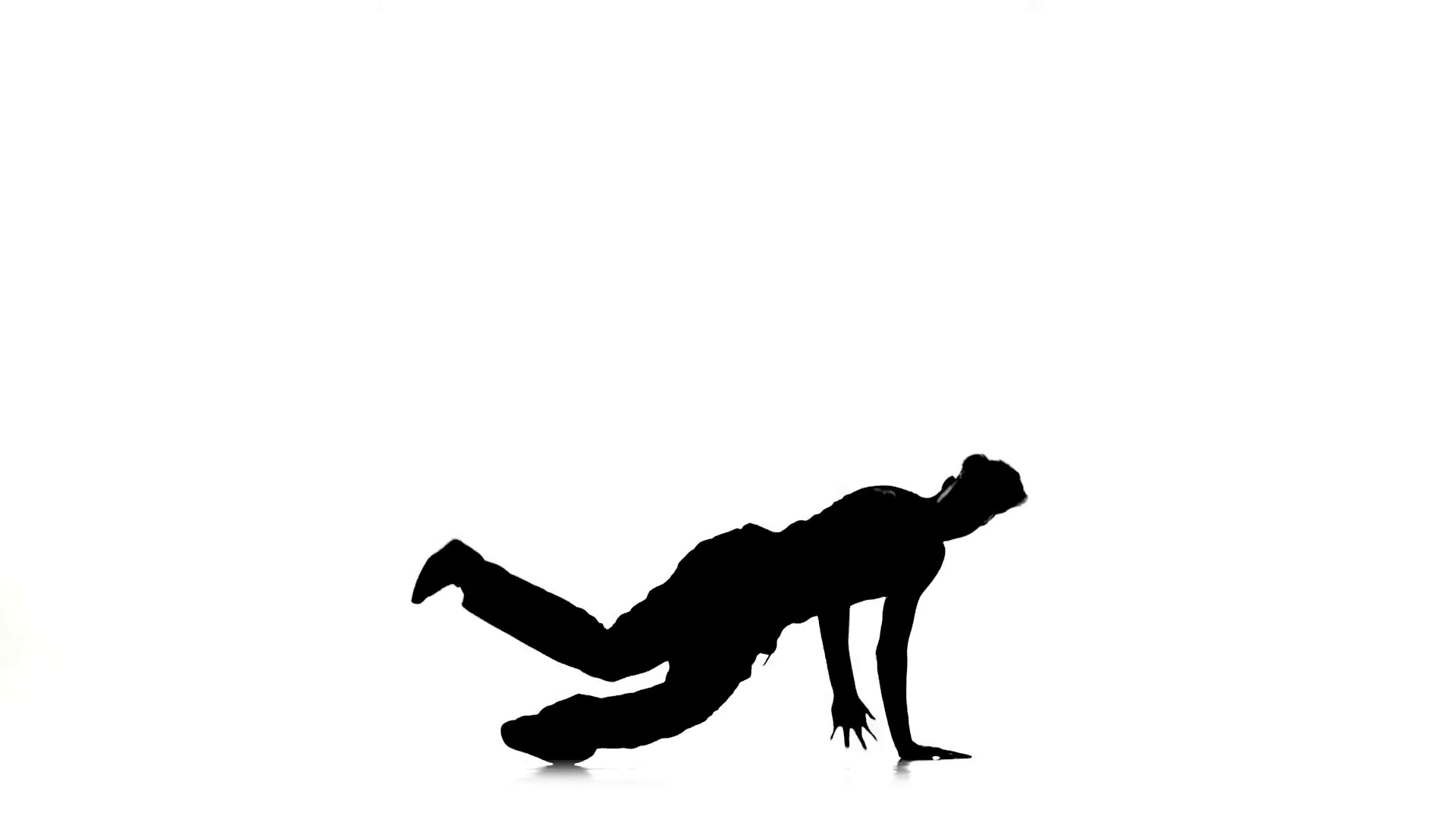 1920x1080 Man Dancing Breakdance Professionally Moves And Sits, White