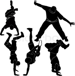 318x320 Breakdance Silhouette Break Dance Stock Vector Colourbox