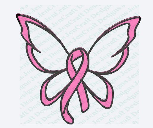 515x431 Breast Cancer Ribbon Butterfly Svg Cut File
