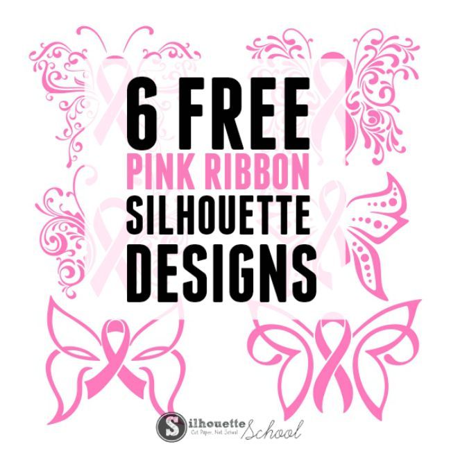 650x650 Free Pink Ribbon Silhouette Design And Cut File (Breast Cancer