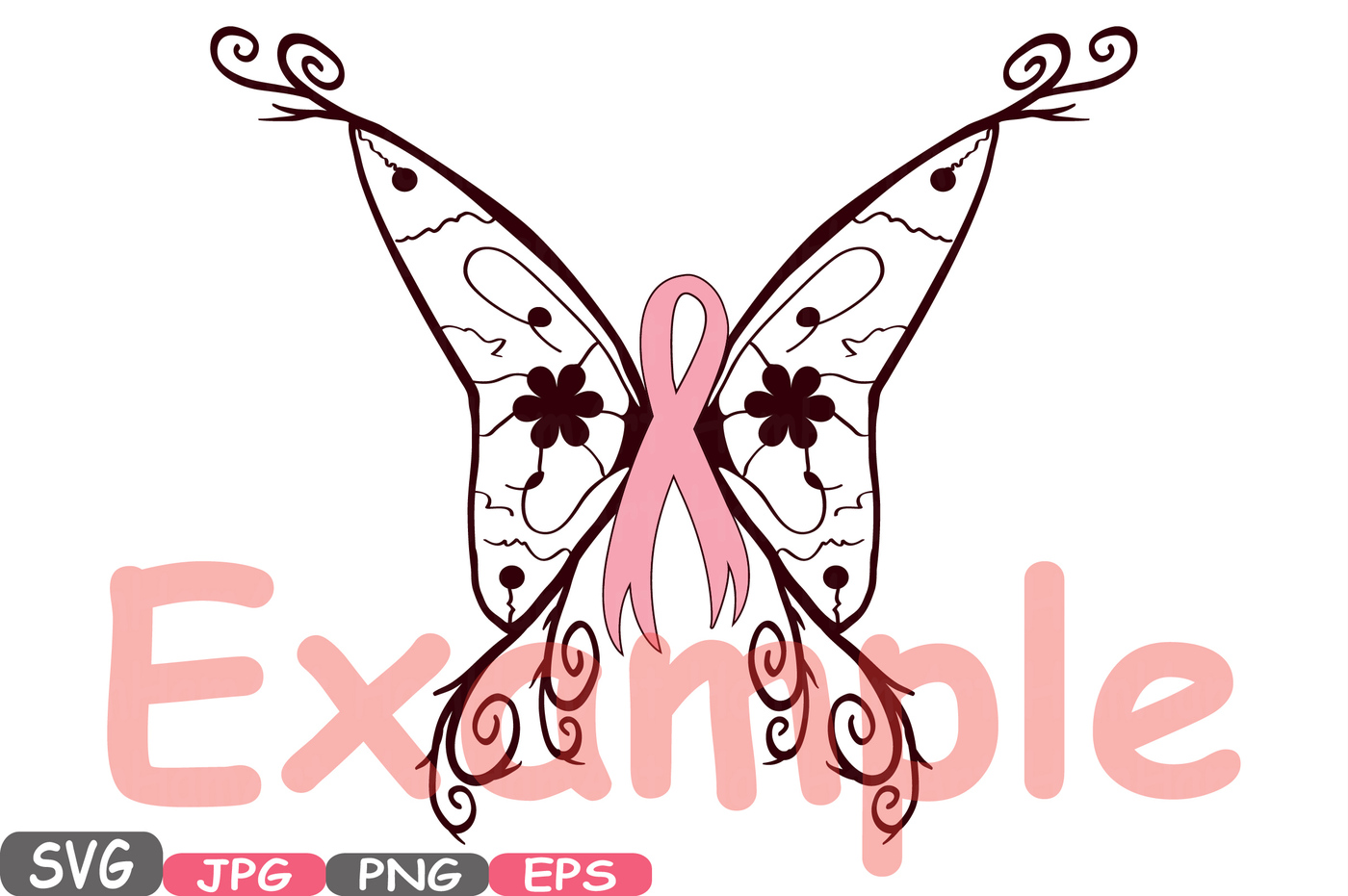 1400x931 Breast Cancer Butterfly Svg Cricut Silhouette Swirl Props Cutting