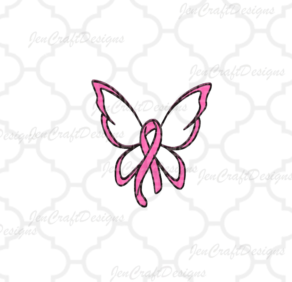1187x1146 Breast Cancer Ribbon Butterfly Svg Cut File Svg Dxf Png