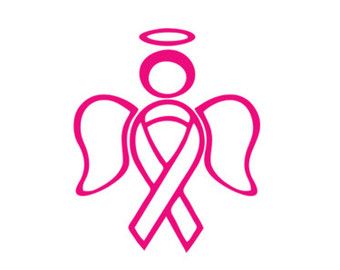 340x270 Cancer Ribbon Angel Svg Dxf File Instant Download Silhouette Cameo