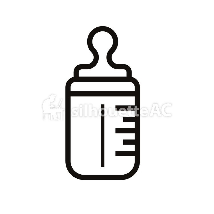 750x750 Free Silhouette Vector Baby, A Bottle, Icon