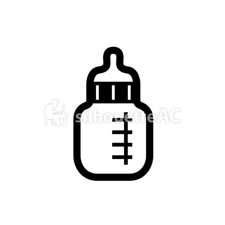 750x750 Free Silhouette Vector Children, A Bottle