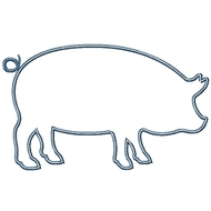 190x190 Brick Pig Applique