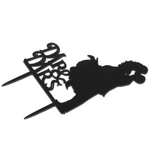 300x300 Mr Amp Mrs Wedding Party Silhouette Cake Topper Bride And Groom