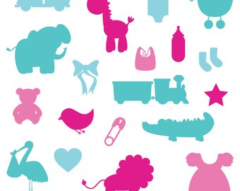 340x270 Baby Shower Silhouettes Clipart Clip Art Commercial