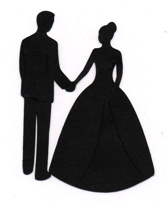 570x689 Free Wedding Silhouettes Clipart
